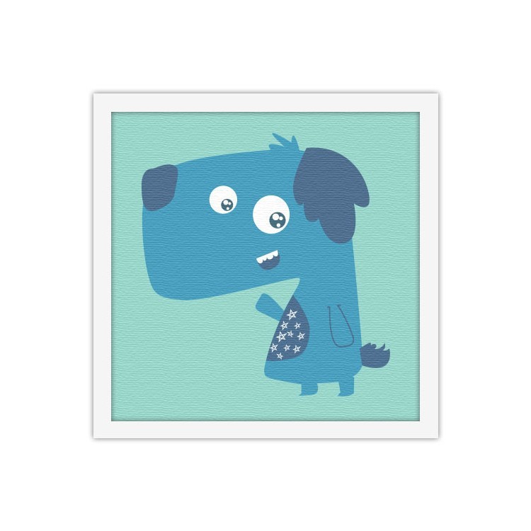 Πίνακας σε Καμβά Χαριτωμένο μπλε σκυλάκι