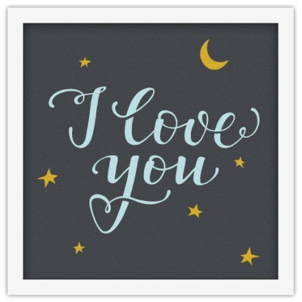 I love you Πίνακας σε Καμβά