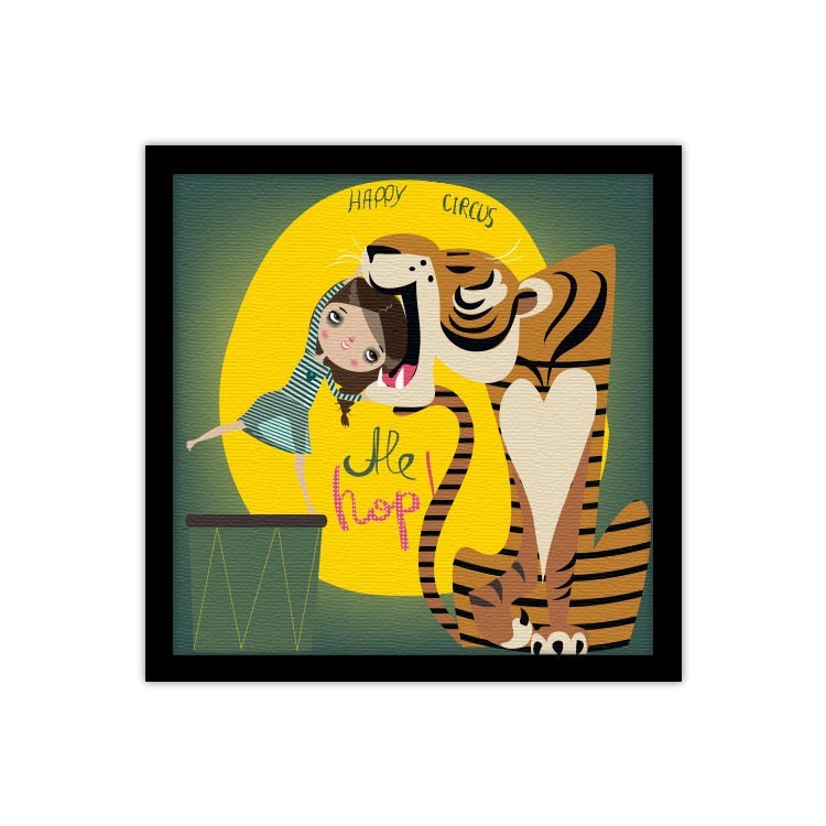 Πίνακας σε Καμβά Τίγρης στο τσίρκο