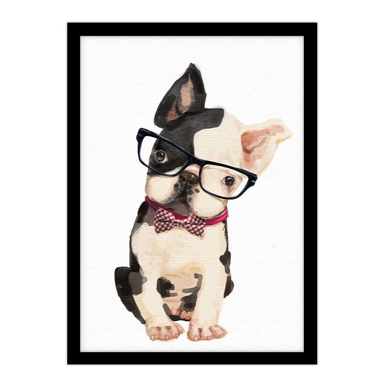 Πίνακας σε Καμβά Σκυλάκι με γυαλιά