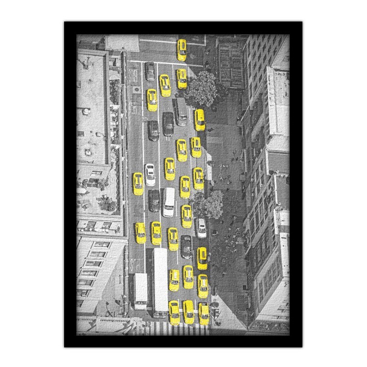 Πίνακας σε Καμβά Κίτρινα Αυτοκίνητα