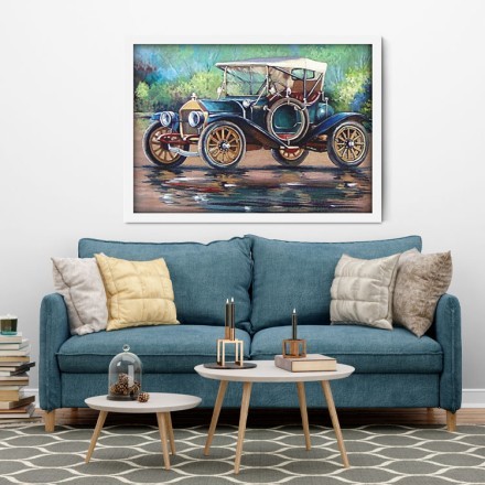 Ελαιογραφία Παλιού Αυτοκινήτου