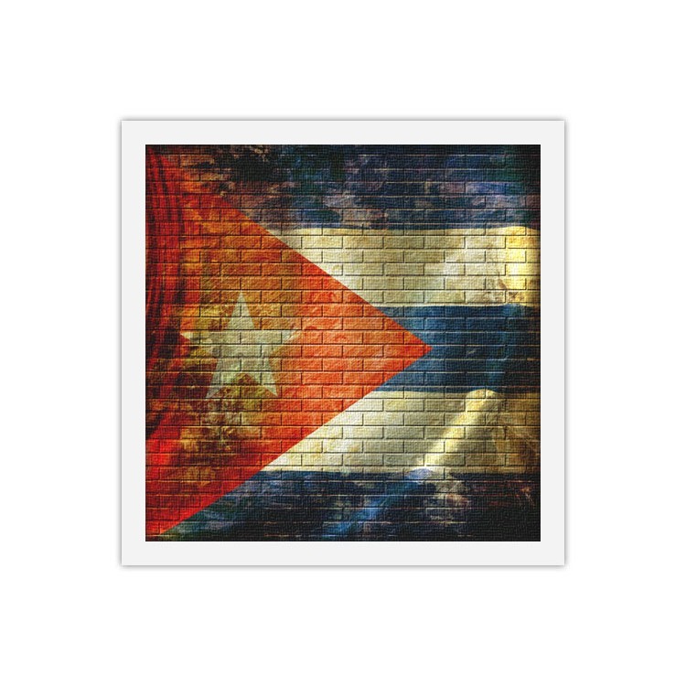 Πίνακας σε Καμβά Η σημαία της Κούβας