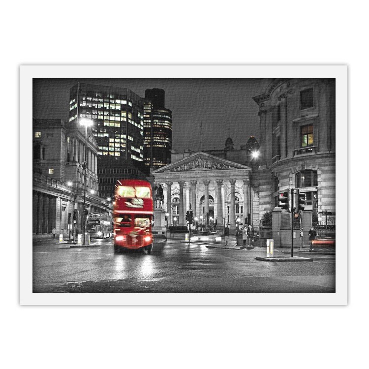 Πίνακας σε Καμβά Το Λονδίνο σε ασπρόμαυρο φόντο