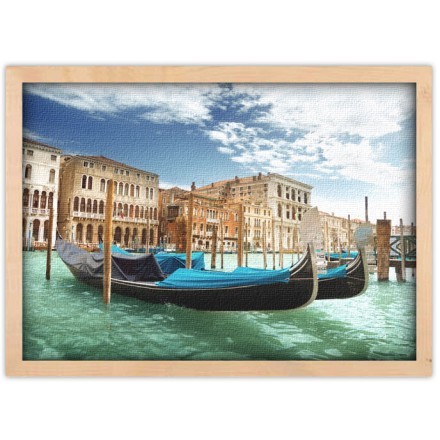 Γόνδολες στην Βενετία Πίνακας σε Καμβά