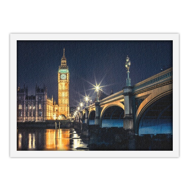 Πίνακας σε Καμβά Big Ben και γέφυρα του Λονδίνου