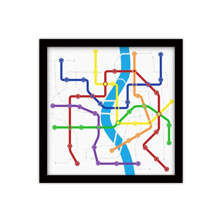 Πίνακας σε Καμβά Xάρτης του Μετρό