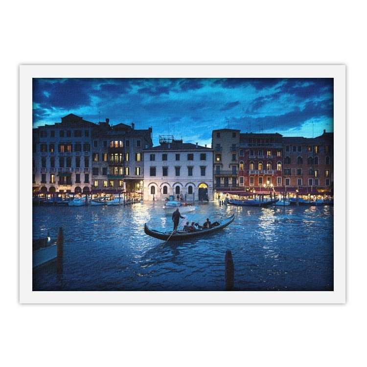 Πίνακας σε Καμβά Μεγάλο Κανάλι της Βενετίας το βράδυ