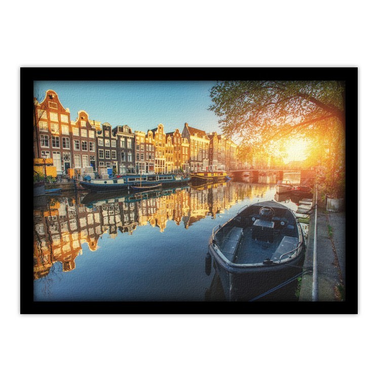 Πίνακας σε Καμβά Ηλιοβασίλεμα στο Άμστερνταμ