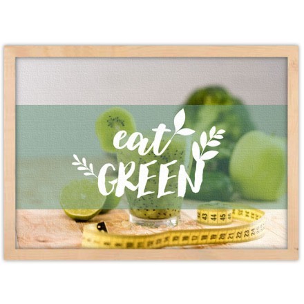 Eat Green Πίνακας σε Καμβά