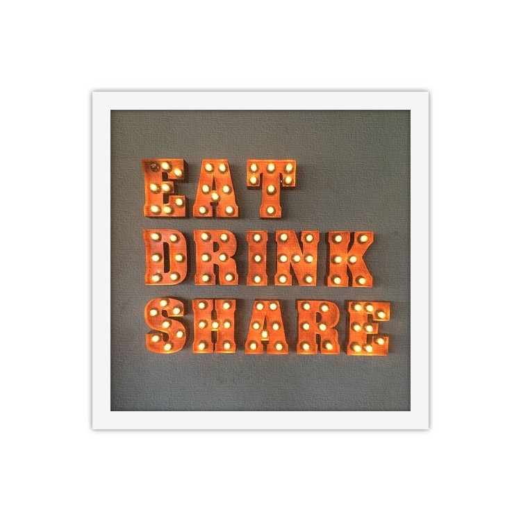 Πίνακας σε Καμβά Eat Drink Share