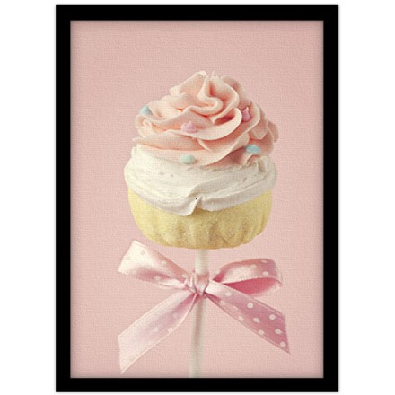 Ροζ cupcake Πίνακας σε Καμβά