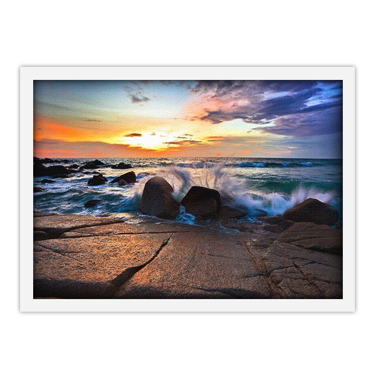 Πίνακας σε Καμβά Όμορφο ηλιοβασίλεμα στη θάλασσα
