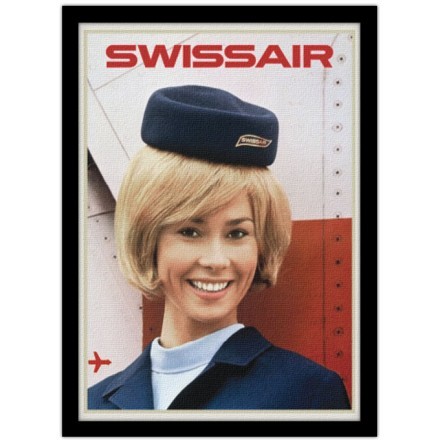 Παλιά πόστερς αεροσυνοδός Swissair