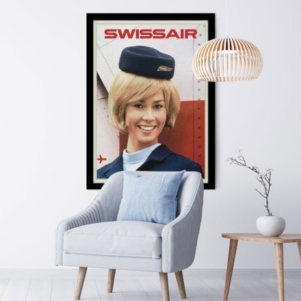 Παλιά πόστερς αεροσυνοδός Swissair