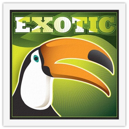 Παλιά πόστερς Exotic Πίνακας σε Καμβά