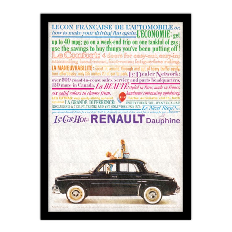 Πίνακας σε Καμβά Παλιό πόστερ Renault