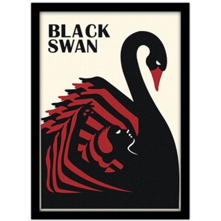 Παλιά πόστερς Black swan Πίνακας σε Καμβά