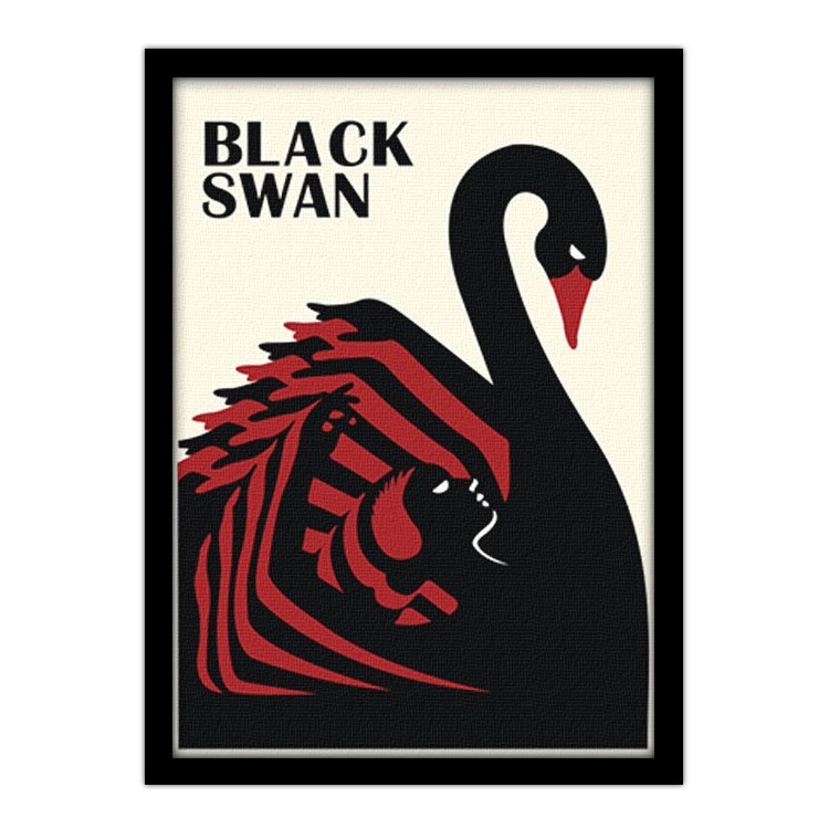 Πίνακας σε Καμβά Παλιά πόστερς Black swan