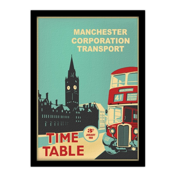 Πίνακας σε Καμβά Art deco ''Timetable''