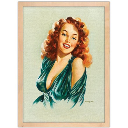 Pin up γυναίκα κοκκινομάλλα Πίνακας σε Καμβά