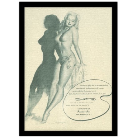 Pin up γυναίκα που ποζάρει Πίνακας σε Καμβά