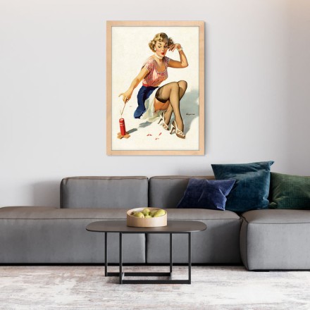 Pin up χαριτωμένη γυναίκα