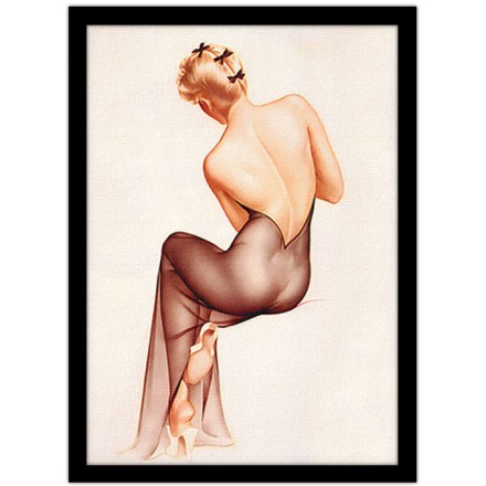Pin up γυναίκα με γυμνή πλάτη Πίνακας σε Καμβά