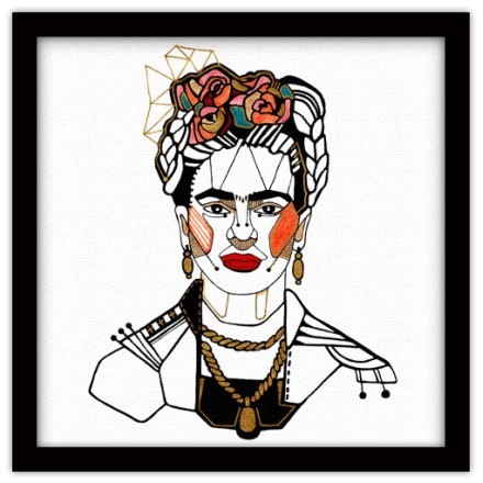 Frida Illustration Πίνακας σε Καμβά