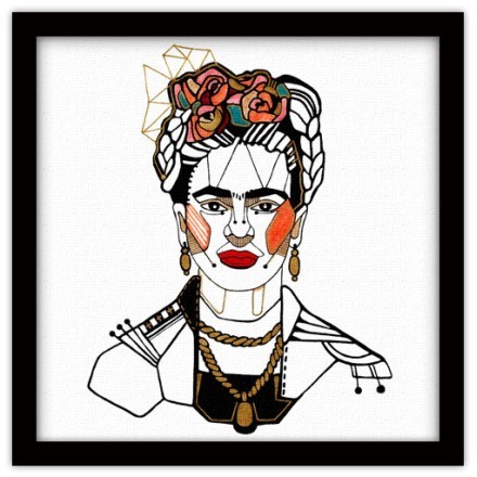 Frida Illustration Πίνακας σε Καμβά