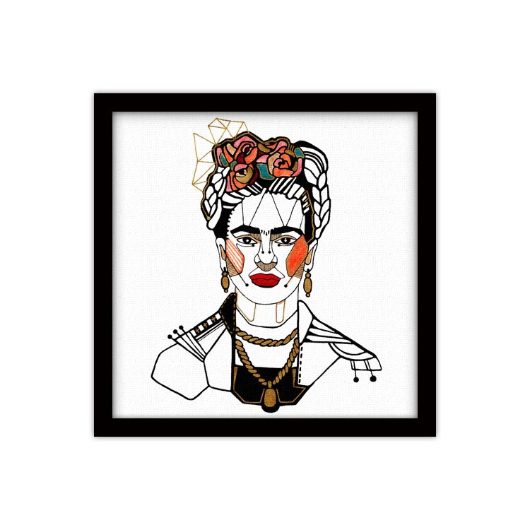 Πίνακας σε Καμβά Frida Illustration