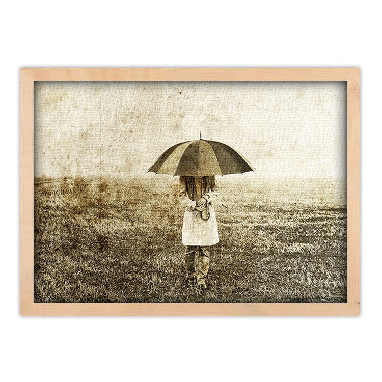 Πίνακας σε Καμβά Κορίτσι με ομπρέλα