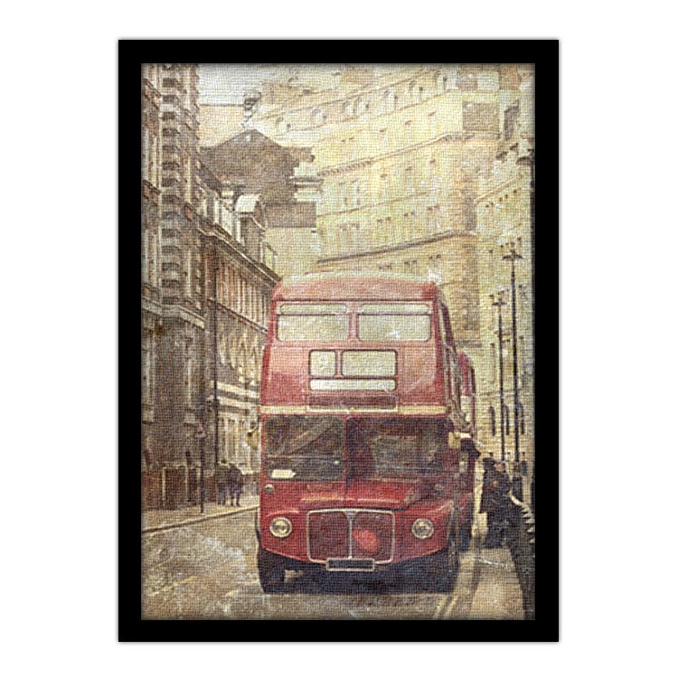 Πίνακας σε Καμβά Λεωφορείο του Λονδίνου, καρτ ποστάλ