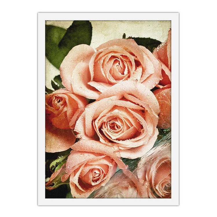 Πίνακας σε Καμβά Ροζ τριαντάφυλλα