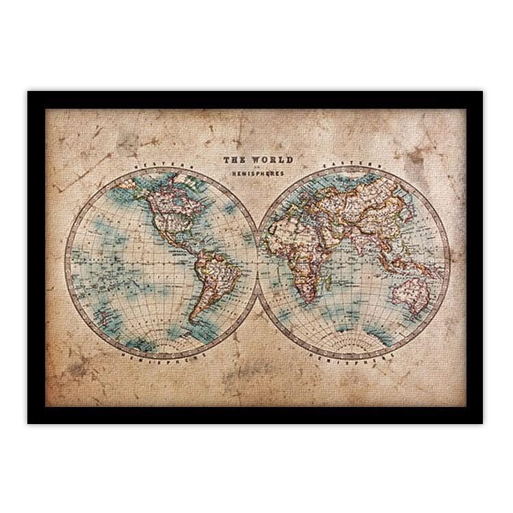 Πίνακας σε Καμβά Παγκόσμιος χάρτης