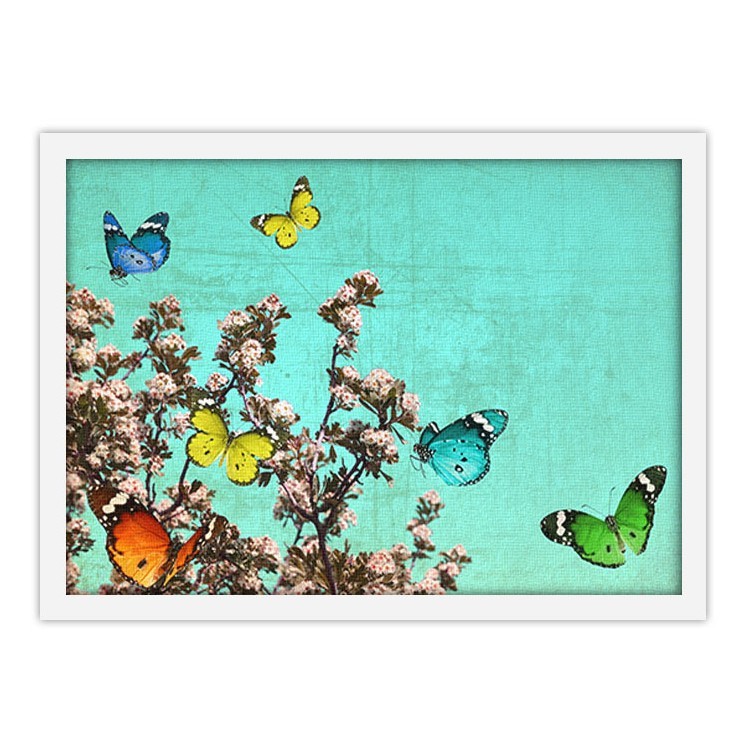 Πίνακας σε Καμβά Δέντρα και Πεταλούδες