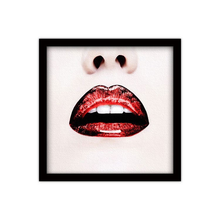 Πίνακας σε Καμβά Κόκκινα γυναικεία χείλη