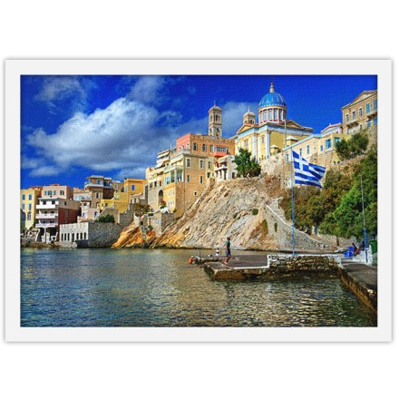 Σύρος, Ελλάδα Πίνακας σε Καμβά