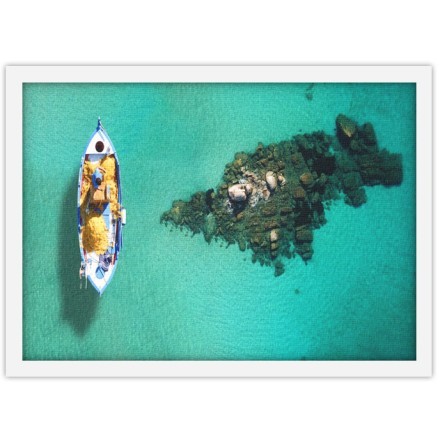 Τυρκουάζ παραλία Ψαρού - Μύκονος Πίνακας σε Καμβά