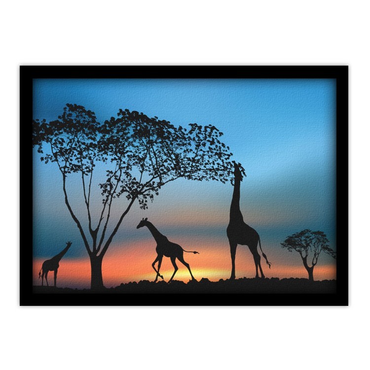 Πίνακας σε Καμβά Αφρικανική άγρια φύση το ηλιοβασίλεμα