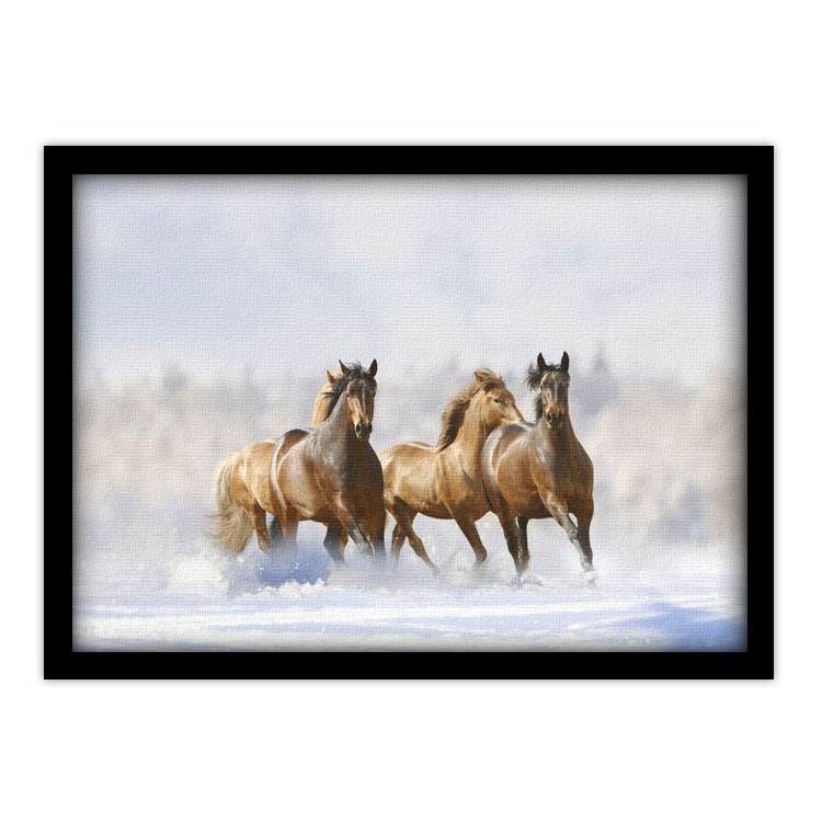 Πίνακας σε Καμβά Άλογα που τρέχουν στο νερό
