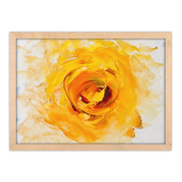 Πίνακας σε Καμβά Κίτρινο τριαντάφυλλο