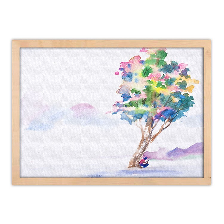 Πίνακας σε Καμβά Πολυχρωμο δένδρο