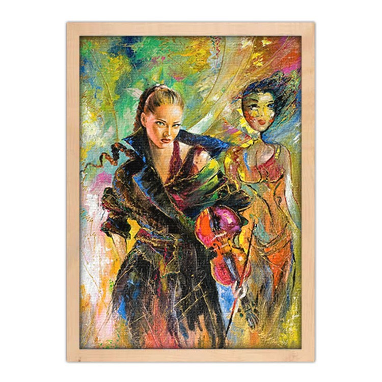 Πίνακας σε Καμβά Κοπέλα με βιολί