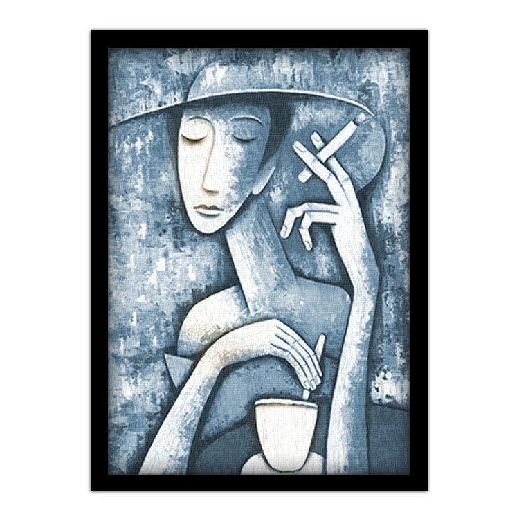Πίνακας σε Καμβά Γυναίκα στο καφέ
