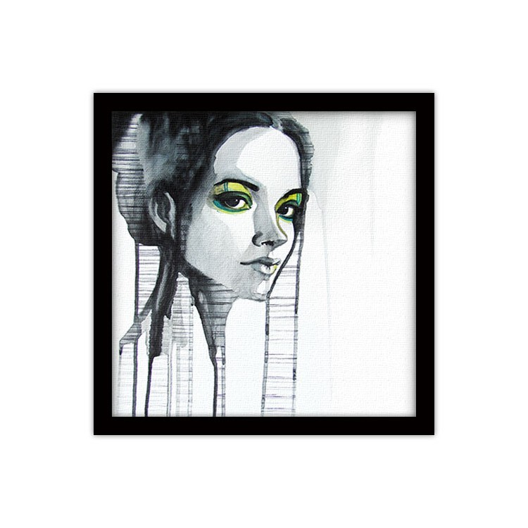 Πίνακας σε Καμβά Πορτρέτο κοπέλας με βαμμένα μάτια