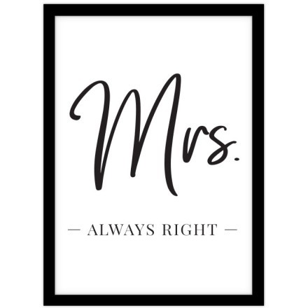 Mrs. Always Right Πίνακας σε Καμβά