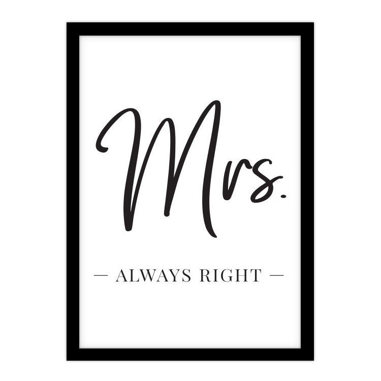 Πίνακας σε Καμβά Mrs. Always Right