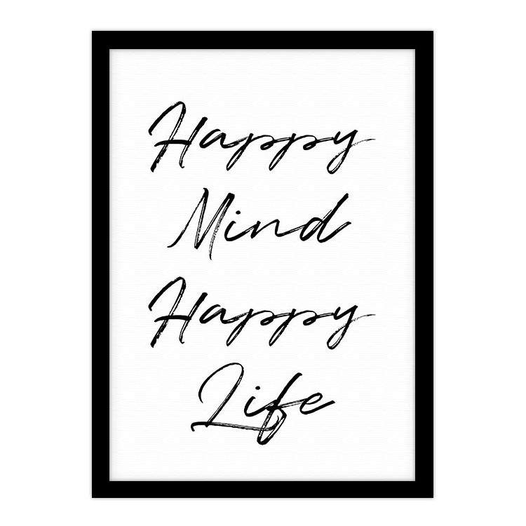 Πίνακας σε Καμβά Χαρούμενο μυαλό, χαρούμενη ζωή