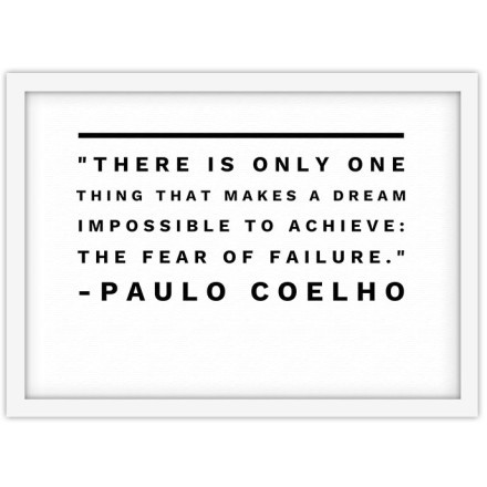 Λόγια του Paulo Coelho Πίνακας σε Καμβά